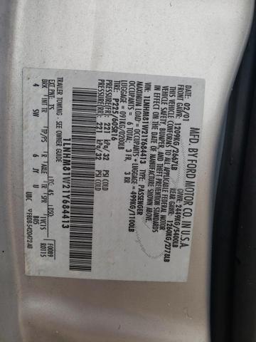 1LNHM81W21Y684413 - 2001 LINCOLN TOWN CAR EXECUTIVE SILVER photo 12