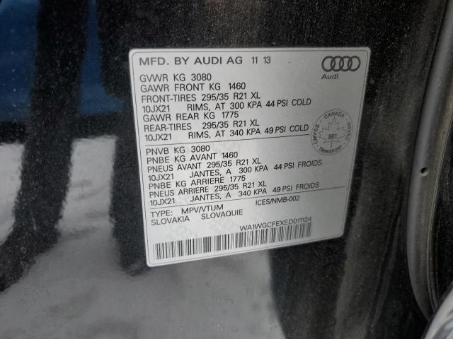 WA1WGCFEXED011124 - 2014 AUDI Q7 PRESTIGE BLACK photo 12