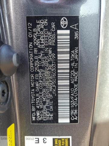 JTKJF5C76C3037199 - 2012 TOYOTA SCION TC 石墨色 照片 13