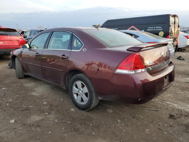 2G1WT58K579248810 - 2007 CHEVROLET IMPALA LT MAROON photo 2