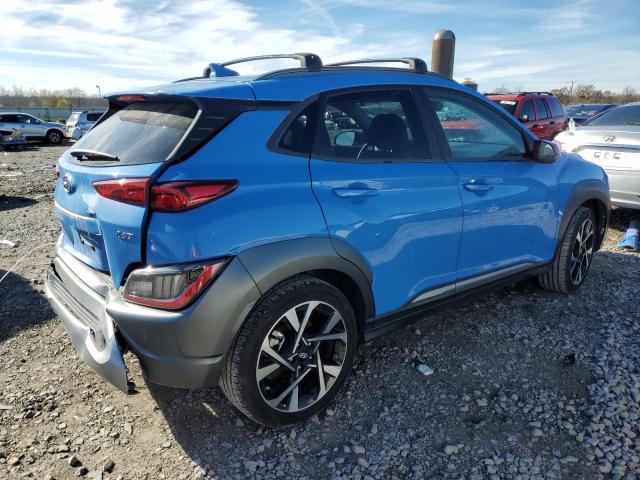 KM8K53A31NU806431 - 2022 HYUNDAI KONA LIMITED BLUE photo 3