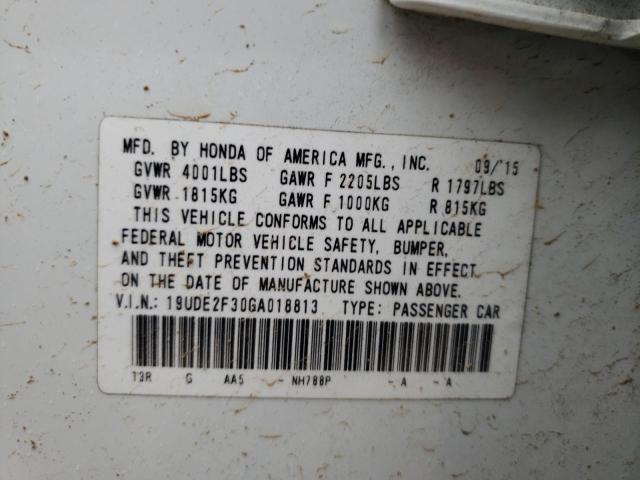 19UDE2F30GA018813 - 2016 ACURA ILX BASE WATCH PLUS WHITE photo 13