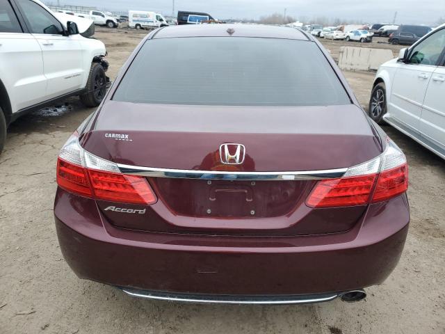 1HGCR2F8XFA221296 - 2015 HONDA ACCORD EXL MAROON photo 6