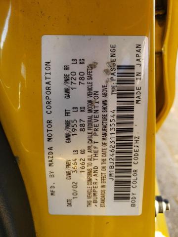 JM1BJ246231135544 - 2003 MAZDA PROTEGE PR5 黄色 照片 12