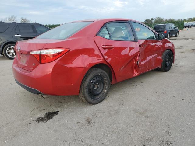 2T1BURHEXFC474943 - 2015 TOYOTA COROLLA L RED photo 3