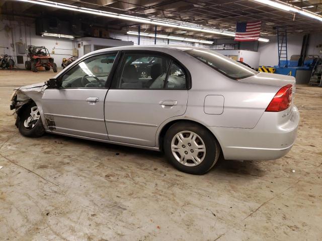 1HGES165X2L070794 - 2002 HONDA CIVIC LX SILVER photo 2