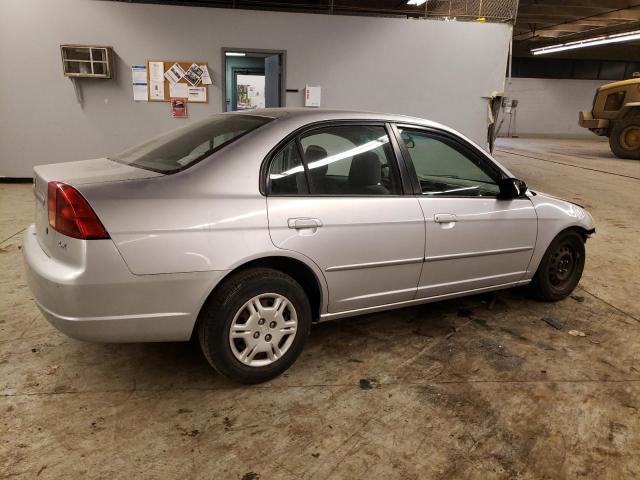 1HGES165X2L070794 - 2002 HONDA CIVIC LX SILVER photo 3