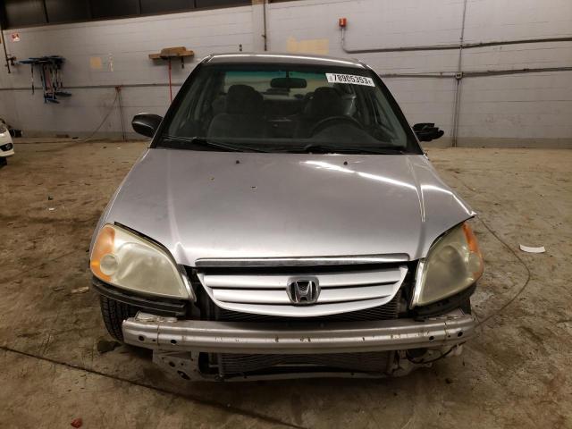 1HGES165X2L070794 - 2002 HONDA CIVIC LX SILVER photo 5