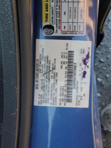 3FAHP0DC9AR104819 - 2010 FORD FUSION SPORT BLUE photo 12