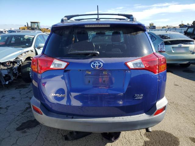 2T3RFREVXFW232396 - 2015 TOYOTA RAV4 XLE BLUE photo 6