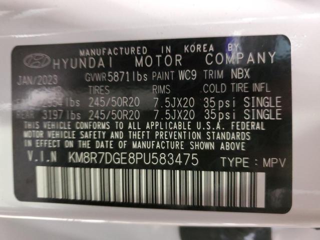 KM8R7DGE8PU583475 - 2023 HYUNDAI PALISADE CALLIGRAPHY WHITE photo 13