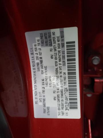 3MYDLBYV4HY171924 - 2017 TOYOTA YARIS IA RED photo 12