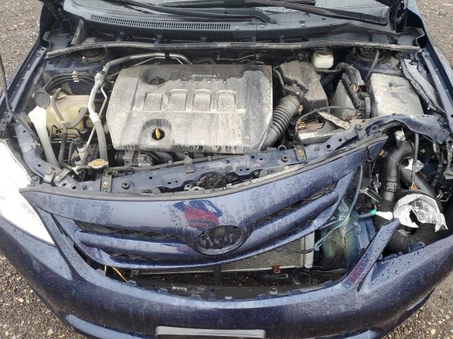 2T1BU4EE7BC719196 - 2011 TOYOTA COROLLA BASE BLUE photo 11