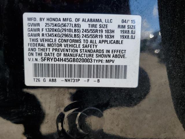 5FRYD4H45GB020003 - 2016 ACURA MDX TECHNOLOGY BLACK photo 14