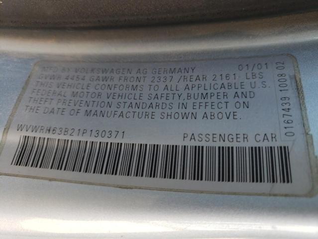 WVWRH63B21P130371 - 2001 VOLKSWAGEN PASSAT GLX Gümüş foto 12