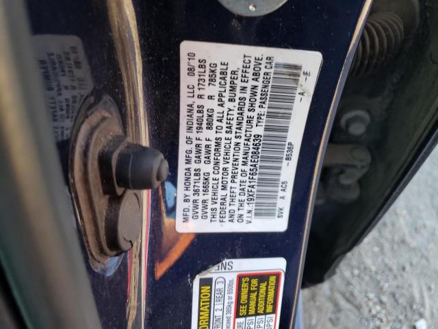 19XFA1F65AE084639 - 2010 HONDA CIVIC LX-S أزرق صورة 12