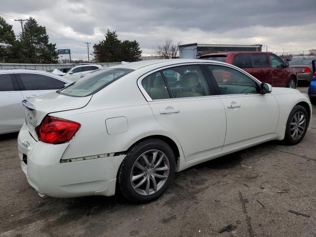 JNKBV61F18M270356 - 2008 INFINITI G35 WHITE photo 3