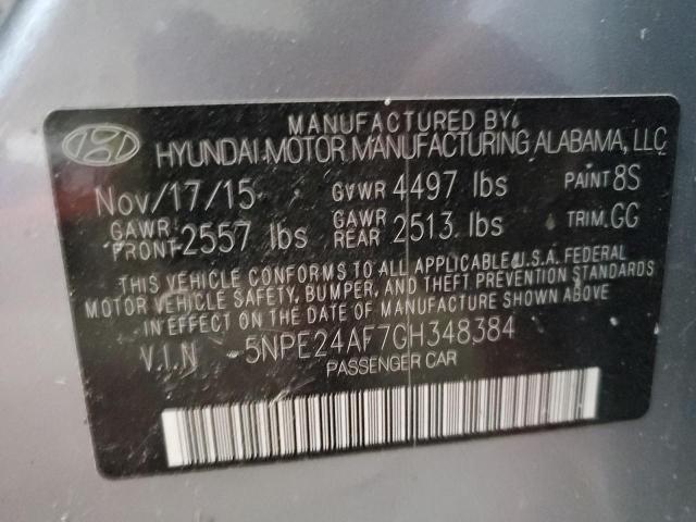 5NPE24AF7GH348384 - 2016 HYUNDAI SONATA SE GRAY photo 12