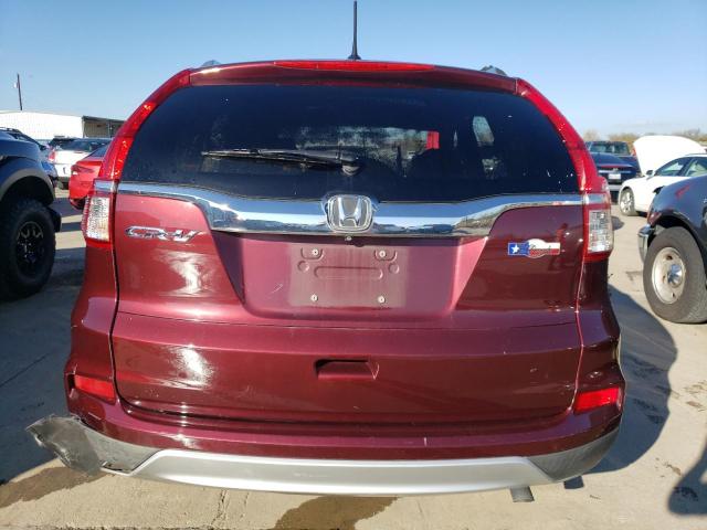 2HKRM3H78FH514415 - 2015 HONDA CR-V EXL MAROON photo 6