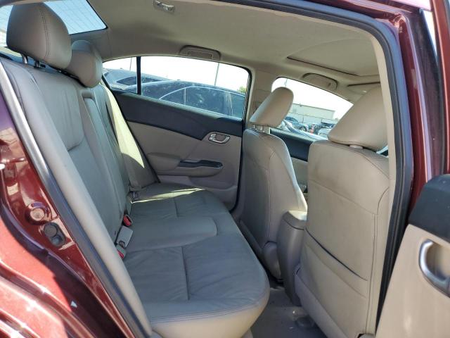 19XFB2F91CE045143 - 2012 HONDA CIVIC EXL წითელი ფოტო 10