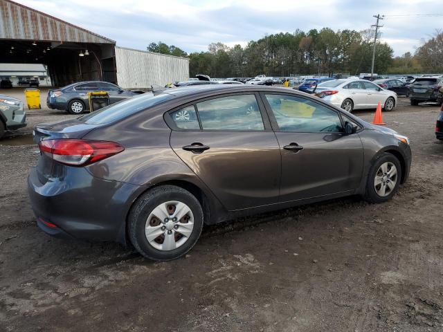 3KPFK4A78HE006087 - 2017 KIA FORTE LX GRAY photo 3