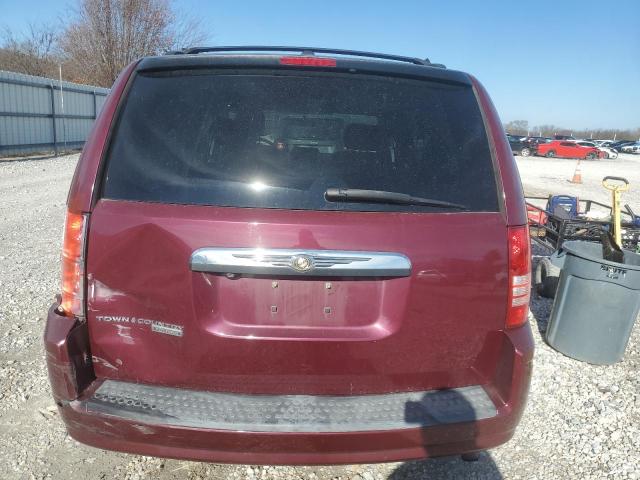 2A8HR54P48R736513 - 2008 CHRYSLER TOWN & COU TOURING ბურგუნდია ფოტო 6