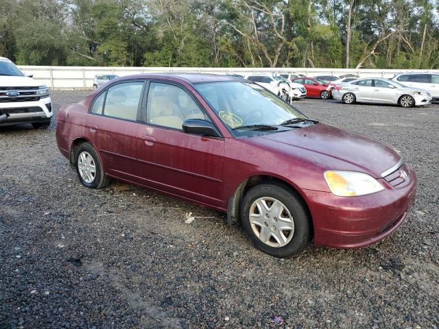 2HGES165X3H558433 - 2003 HONDA CIVIC LX MAROON photo 4