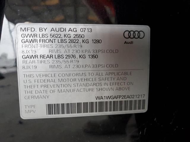 WA1WGAFP2EA021217 - 2014 AUDI Q5 PRESTIGE 黑色 照片 13