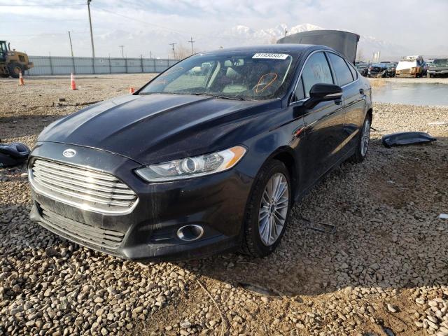 3FA6P0H96ER196046 - 2014 FORD FUSION SE BLACK photo 2