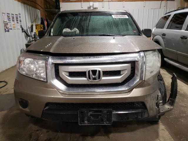 5FNYF4H21BB008398 - 2011 HONDA PILOT LX GOLD photo 5