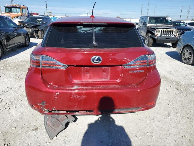 JTHKD5BH1D2125594 - 2013 LEXUS CT 200 RED photo 6