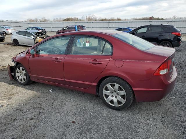 2HGFA1F57AH571144 - 2010 HONDA CIVIC LX BURGUNDY photo 2