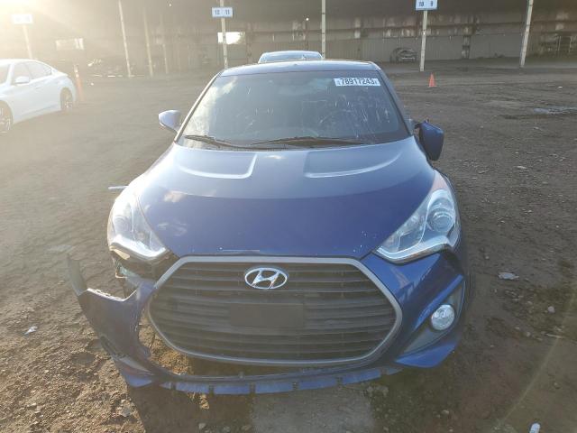 KMHTC6AEXGU284592 - 2016 HYUNDAI VELOSTER TURBO BLUE photo 5