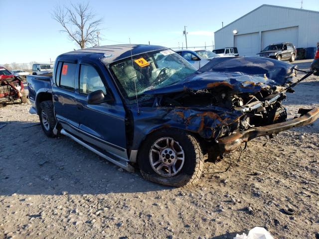 1D7HG48Z43S232995 - 2003 DODGE DAKOTA QUAD SLT BLUE photo 4