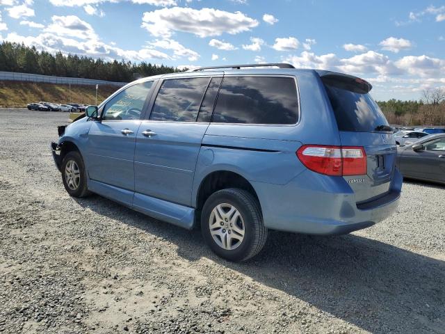 5FNRL38427B074992 - 2007 HONDA ODYSSEY EX BLUE photo 2