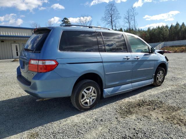 5FNRL38427B074992 - 2007 HONDA ODYSSEY EX BLUE photo 3