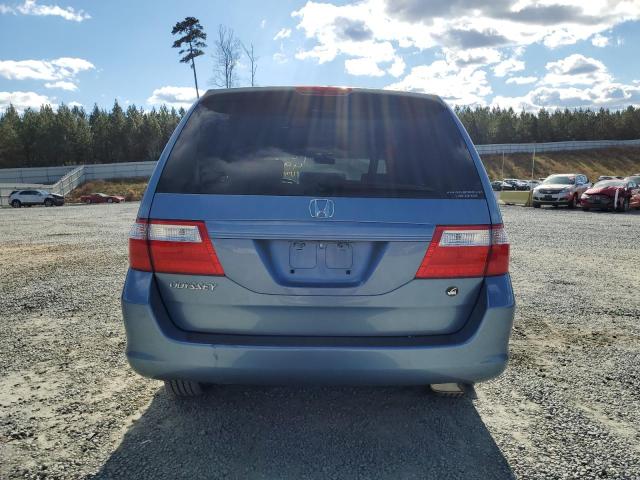 5FNRL38427B074992 - 2007 HONDA ODYSSEY EX BLUE photo 6