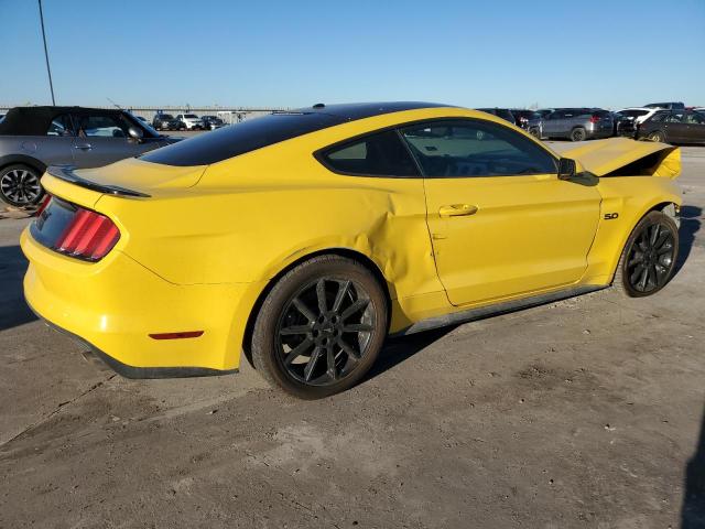 1FA6P8CF6G5202199 - 2016 FORD MUSTANG GT YELLOW photo 3