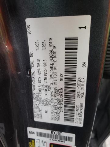 5TFRY5F12LX269206 - 2020 TOYOTA TUNDRA DOUBLE CAB SR/SR5 GRAY photo 12