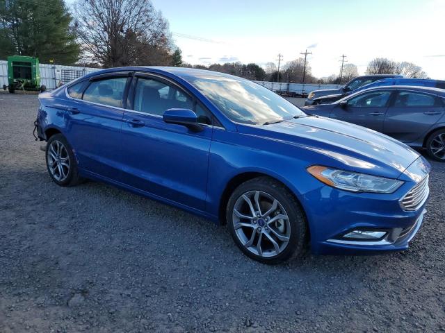 3FA6P0G71HR402412 - 2017 FORD FUSION S BLUE photo 4