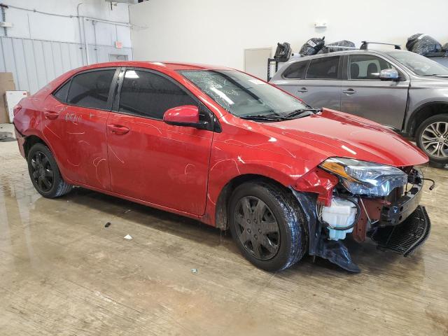 5YFBURHE0KP927364 - 2019 TOYOTA COROLLA L RED photo 4