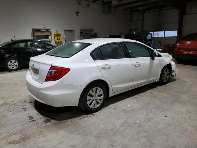 19XFB2F50CE362845 - 2012 HONDA CIVIC LX WHITE photo 3