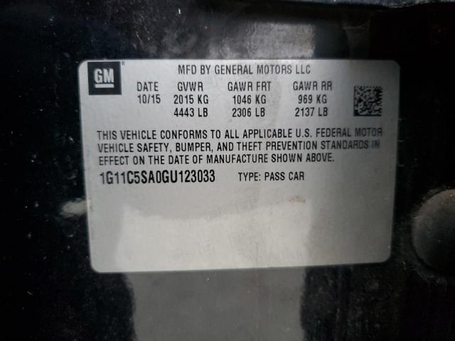 1G11C5SA0GU123033 - 2016 CHEVROLET MALIBU LIM LT 黑色 照片 13