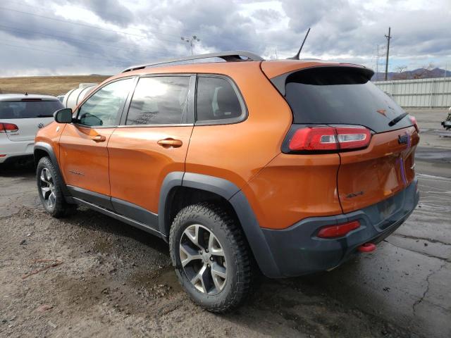 1C4PJMBB0EW215707 - 2014 JEEP CHEROKEE TRAILHAWK ORANGE photo 2