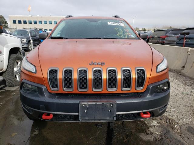 1C4PJMBB0EW215707 - 2014 JEEP CHEROKEE TRAILHAWK ORANGE photo 5