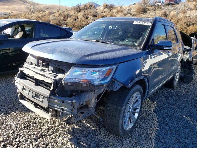 1FM5K8F80KGB11536 - 2019 FORD EXPLORER LIMITED BLUE photo 1