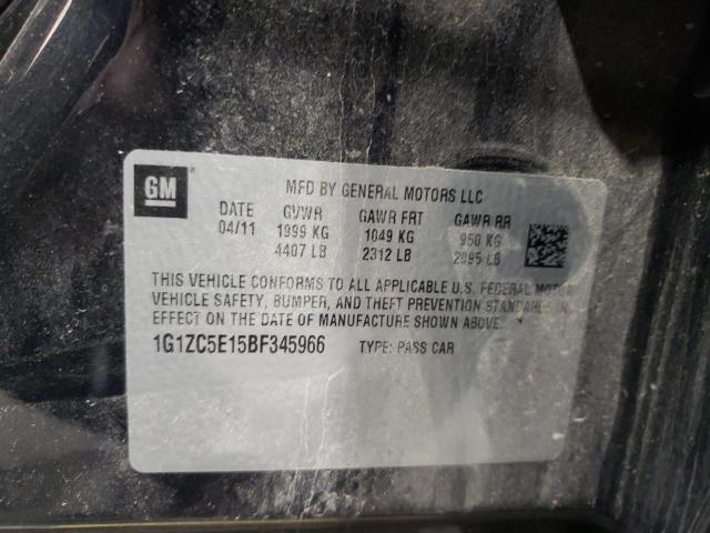 1G1ZC5E15BF345966 - 2011 CHEVROLET MALIBU 1LT BLACK photo 13