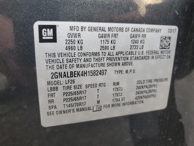 2GNALBEK4H1582497 - 2017 CHEVROLET EQUINOX LS CHARCOAL photo 14