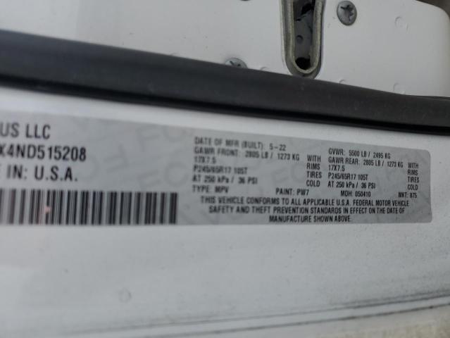 1C4PJMBX4ND515208 - 2022 JEEP CHEROKEE TRAILHAWK Ağ foto 12