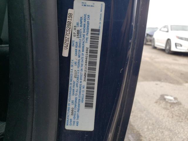 3VWBK21CX4M401692 - 2004 VOLKSWAGEN NEW BEETLE GL 蓝色 照片 13